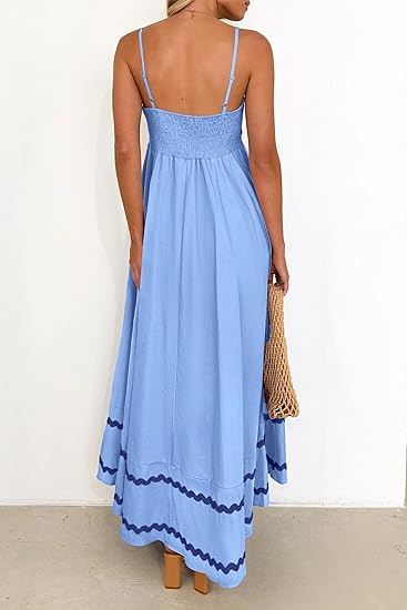 Women's 2026 Summer Flowy Maxi Dress Casual Sleeveless Spaghetti Strap – Divahotcouture