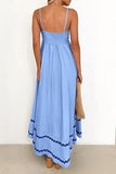 Women's 2026 Summer Flowy Maxi Dress Casual Sleeveless Spaghetti Strap Ruffle Beach Long Dresses