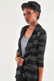 Open Striped  Cardigan