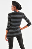 Open Striped  Cardigan