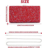 Rhinestone Clutch Purse Bling Evening Bag for Women Formal Dress Wedding Double Sided Diamond Handbag
