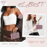 Rhinestone Clutch Purse Bling Evening Bag for Women Formal Dress Wedding Double Sided Diamond Handbag