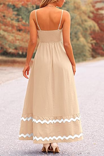 Women's 2026 Summer Flowy Maxi Dress Casual Sleeveless Spaghetti Strap – Divahotcouture