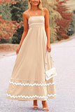 Women's 2026 Summer Flowy Maxi Dress Casual Sleeveless Spaghetti Strap Ruffle Beach Long Dresses