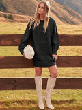 Womens Sweater Dress Oversized Cable Knit Chunky Long Sleeve Short Dresses  Fall Outfits Vacation Winter Clothes