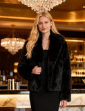 Women's Faux Fur Coat Fluffy Faux Fur Jacket Winter Furry Open Front Lapel Shaggy Parka Coats Outerwear