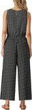 Two Piece Sets for Women Sleeveless Crop Top Wide Leg Pants Sweat Set geometric print