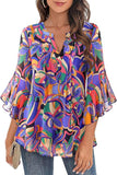 Women's 3/4 Sleeve Dressy Casual Top