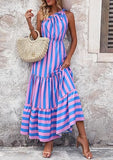 Women's Summer Floral One Shoulder Maxi Dress Knot Ruffle Boho Beach Vacation Wedding Guest Long Sun Dresses