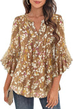 Women's 3/4 Sleeve Dressy Casual Top