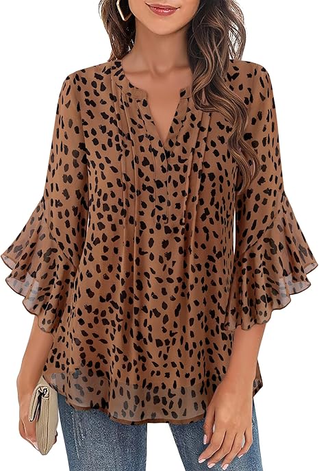 Women's 3/4 Sleeve Dressy Casual Top