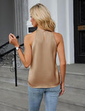 Blooming Jelly Womens Summer Tank Tops Satin Business Dressy Casual Blouses Sleeveless Halter Trendy Work Shirts 2026