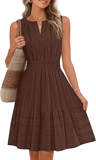 Women's 2026 Summer Casual Mini Sundress Beach Vacation Sleeveless V N Divahotcouture Women's 2026 Summer Casual Mini Sundress Beach Vacation Sleeveless V N Divahotcouture