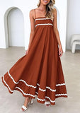 Women's 2026 Summer Flowy Maxi Dress Casual Sleeveless Spaghetti Strap Ruffle Beach Long Dresses