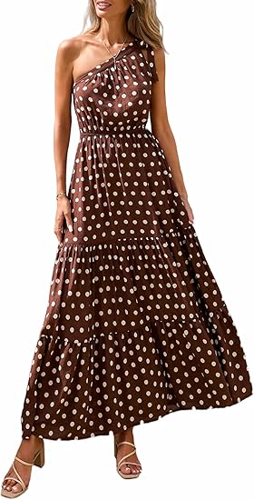 zara beaded crochet dress Women's Summer Floral One Shoulder Maxi Dress Knot Ruffle Boho Beach V –  Divahotcouture
