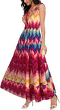 Women's 2026 Summer Boho Floral Print Tiered Casual Flowy Long Maxi Dress
