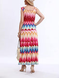 Women's 2026 Summer Boho Floral Print Tiered Casual Flowy Long Maxi Dress