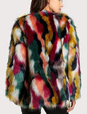 Faux Fur Coat Women Winter Fur Fluffy Jacket Multicolor Furry Coat Jackets
