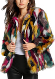 Faux Fur Coat Women Winter Fur Fluffy Jacket Multicolor Furry Coat Jackets