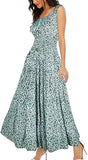 Women's 2026 Summer Boho Floral Print Tiered Casual Flowy Long Maxi Dress