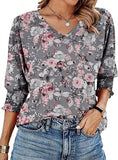 Women's 3/4 Length Sleeve Tops Business Casual Blouses Summer Tees Shirts 2026 Fashion Outfits