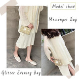 Rhinestone Clutch Purse Bling Evening Bag for Women Formal Dress Wedding Double Sided Diamond Handbag