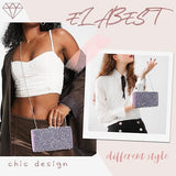 Rhinestone Clutch Purse Bling Evening Bag for Women Formal Dress Wedding Double Sided Diamond Handbag