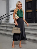 Blooming Jelly Womens Summer Tank Tops Satin Business Dressy Casual Blouses Sleeveless Halter Trendy Work Shirts 2026
