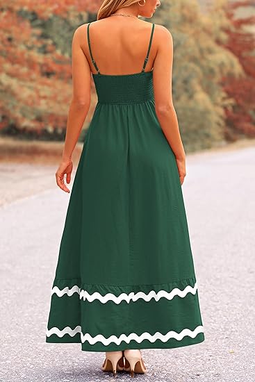 Women's 2026 Summer Flowy Maxi Dress Casual Sleeveless Spaghetti Strap – Divahotcouture
