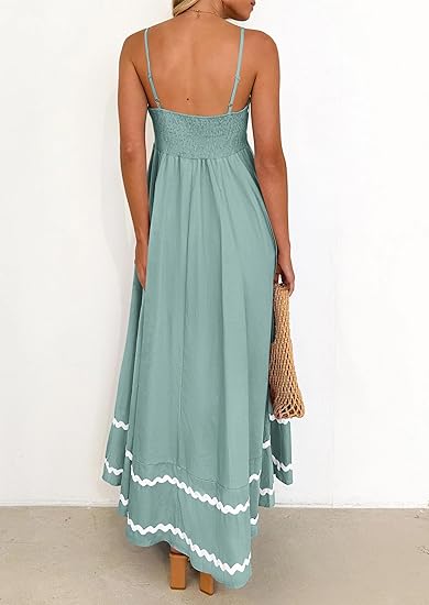 palm beach dress code Women's 2026 Summer Flowy Maxi Dress Casual Sleeveless Spaghetti Strap –  Divahotcouture