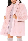 Womens Winter Warm Lapel Faux Fur With Inner Lining & Buttons Coats(upto 3XL)