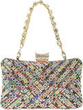 Womens Sparkly Rhinestone Sequin Glitter bag Clutch Evening Handbag Shoulder Bags Purse for Wedding Party Prom