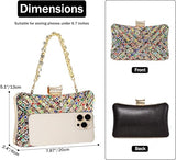 Womens Sparkly Rhinestone Sequin Glitter bag Clutch Evening Handbag Shoulder Bags Purse for Wedding Party Prom