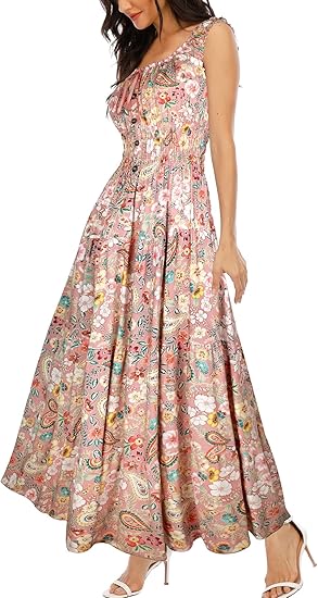 extra length maxi dress Women's 2026 Summer Boho Floral Print Tiered Casual Flowy Long Maxi Dr –  Divahotcouture