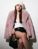 Women's Faux Fur Coat Fluffy Faux Fur Jacket Winter Furry Open Front Lapel Shaggy Parka Coats Outerwear