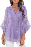 Women's 3/4 Sleeve Dressy Casual Top