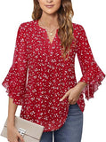 Women's 3/4 Sleeve Dressy Casual Top