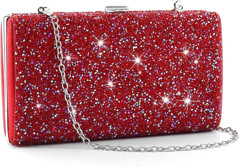 Rhinestone Clutch Purse Bling Evening Bag for Women Formal Dress Wedding Double Sided Diamond Handbag