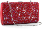 Rhinestone Clutch Purse Bling Evening Bag for Women Formal Dress Wedding Double Sided Diamond Handbag