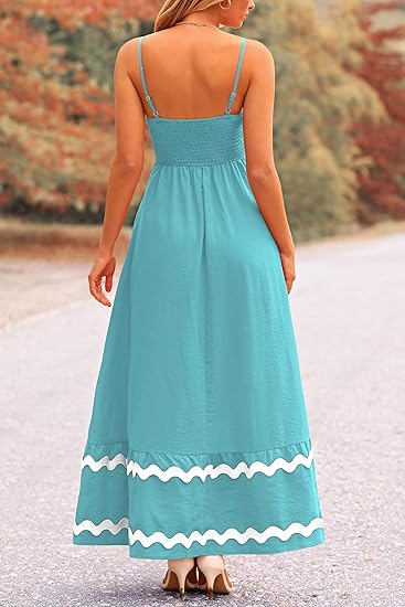 Women's 2026 Summer Flowy Maxi Dress Casual Sleeveless Spaghetti Strap – Divahotcouture