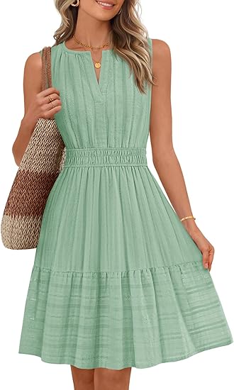 Women's 2026 Summer Casual Mini Sundress Beach Vacation Sleeveless V N Divahotcouture Women's 2026 Summer Casual Mini Sundress Beach Vacation Sleeveless V N Divahotcouture