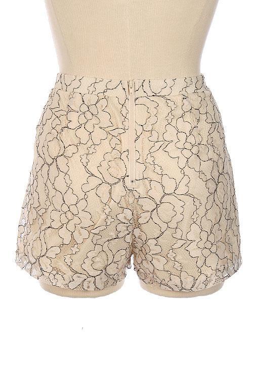 Hi-Waisted Lace Shorts