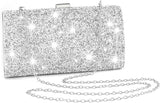 Rhinestone Clutch Purse Bling Evening Bag for Women Formal Dress Wedding Double Sided Diamond Handbag