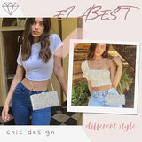 Rhinestone Clutch Purse Bling Evening Bag for Women Formal Dress Wedding Double Sided Diamond Handbag