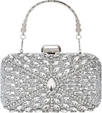 Womens Sparkly Rhinestone Sequin Glitter bag Clutch Evening Handbag Shoulder Bags Purse for Wedding Party Prom
