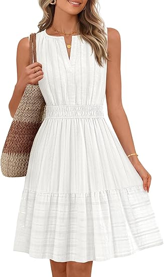 Women's 2026 Summer Casual Mini Sundress Beach Vacation Sleeveless V N Divahotcouture Women's 2026 Summer Casual Mini Sundress Beach Vacation Sleeveless V N Divahotcouture