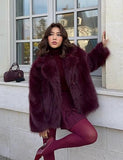 Women's Faux Fur Coat Fluffy Faux Fur Jacket Winter Furry Open Front Lapel Shaggy Parka Coats Outerwear