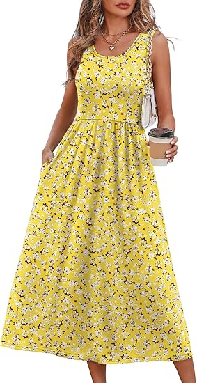Summer Dresses for Women Flowy Casual Midi Dress Beach Vacation Sundre – Divahotcouture