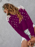 Solid Pearl Rib-Knit Sweater