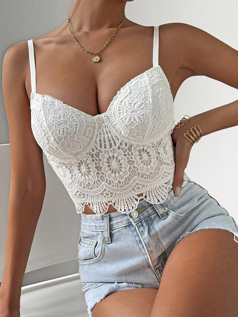 Solid Lace Cami Top
